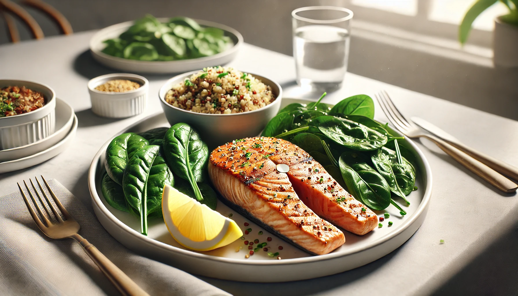 a healthy, balanced meal focused on cardiovascular health.